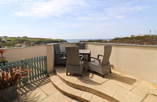 Constantine Bay Apartment | Beachside apartment with a private patio garden and beautiful sea views
