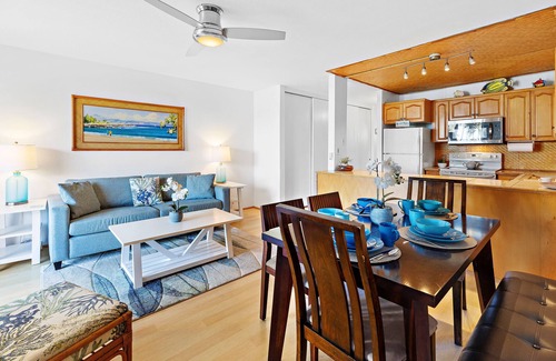 Honokowai Condo | Beachy condo with garden and ocean views