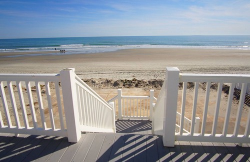Cherry Grove Beach House | Beautiful, bright oceanfront home w/the ocean at your back door-huge deck for playing & resting