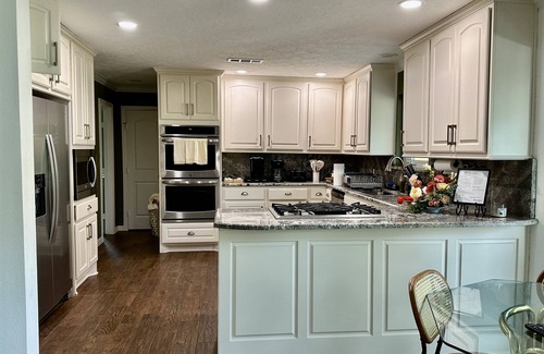 Conroe House | Beautiful Deck with Golf Course View/Game Room/Fire Pit