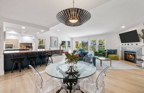 Palm Desert Condo | Beautiful Desert Oasis | Private Pool, Spa & Fire Pit with Golf Course & Mountain Views!