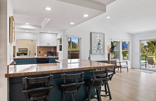 Palm Desert Condo | Beautiful Desert Oasis | Private Pool, Spa & Fire Pit with Golf Course & Mountain Views!