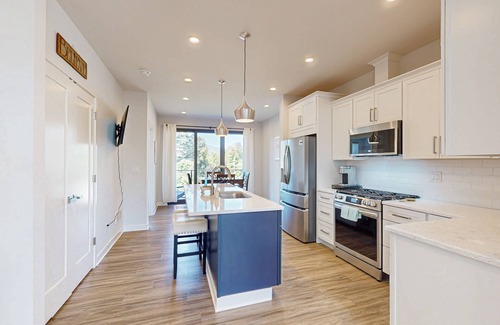 Lake George House | Beautiful dog-friendly home with balcony and gas fireplace - near beach