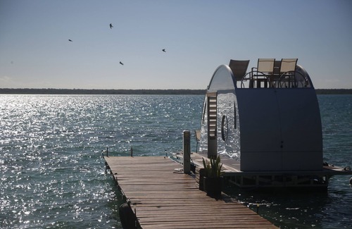 Bacalar Boat Rental | Beautiful Floating House in the 7 Colors Lagoon, Bacalar, Mexico