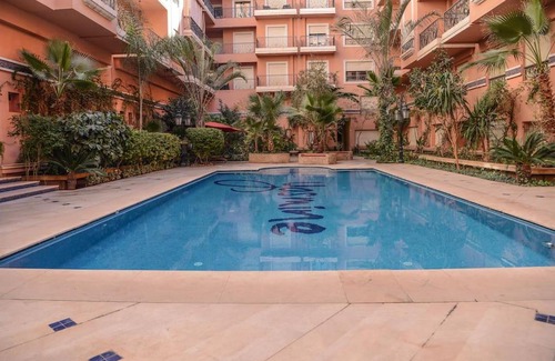 Semlalia Apartment | Beautiful, great equipped 122 m holiday apartment near Majorelle Garden and Gueliz with pool views and a large balcony and terrace