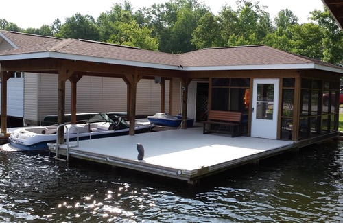 Bumpass House | Beautiful home on 5 wooded acres w/ short walk to private boat house, swim deck