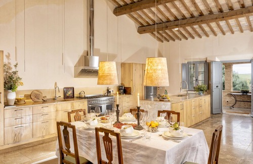 San Giovanni d'Asso Villa | Beautiful private villa with A/C, WIFI, private pool, TV, patio, panoramic view, close to Montalcino