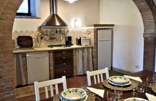 San Giovanni d'Asso House | Beautiful private villa with A/C, WIFI, private pool, TV, patio, panoramic view, close to Montalcino