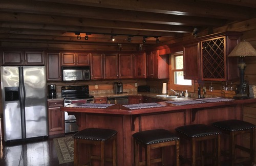 Lake Harmony House | Beautiful Lakefront Custom Log Home
