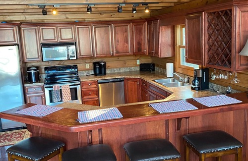 Lake Harmony House | Beautiful Lakefront Custom Log Home