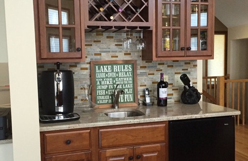 McHenry House | Beautiful Lakefront Home with Hot Tub Near Mountain and Attractions