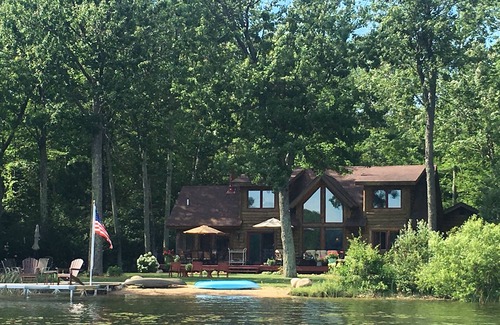 Interlochen Cabin | Beautiful Log Cabin on Peaceful Bass Lake