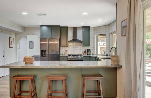 Paradise Villa | Beautiful + Modern Hacienda w/Resort Style Yard, Heated Pool, Views, Near Strip
