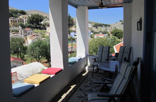 Symi Villa | Beautiful Neoclassical Villa in Symi - Quiet and Overlooking Harbour and Sea