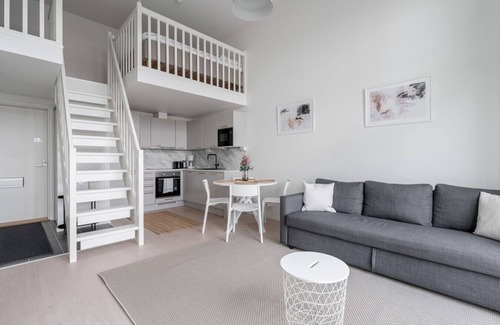 Tampere Apartment | Beautiful New 1BR Loft Apt in Amuri - "Oodi"