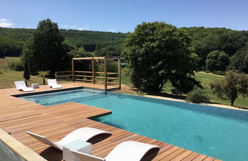 Allas-les-Mines House | Beautiful new house Perigord black, private pool overflow 12mx5m
