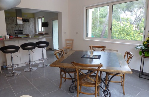 Boulouris-sur-Mer Villa | Beautiful New Villa 850m Sea Calm T. Pisc. Clim. 11 persons Sea overview