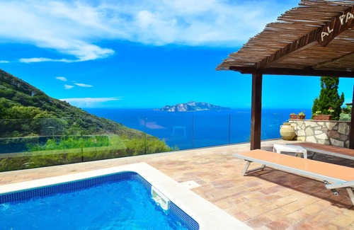 Termini Villa | Beautiful VILLA BACCO with stunning sea view, pool, garden and terrace