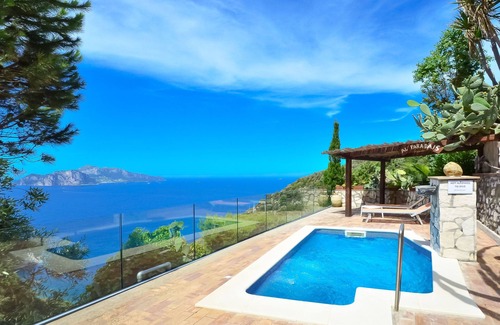 Termini Villa | Beautiful VILLA BACCO with stunning sea view, pool, garden and terrace