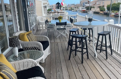 Mantoloking House | Beautiful WATERFRONT HOME WITH PRIVATE DOCK! Short walk to private ocean beach!