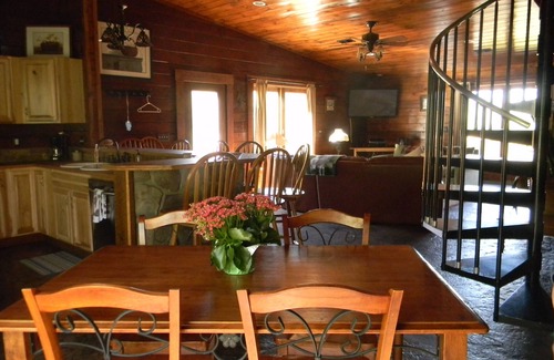 Luray Cabin | Beautifully appointed log cabin features mountain views, river, trails, WiFi