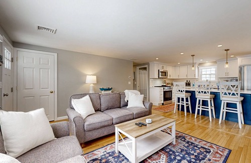 Dennis House | Beautifully renovated home near Scargo Lake with deck, W/D, AC, games, & yard