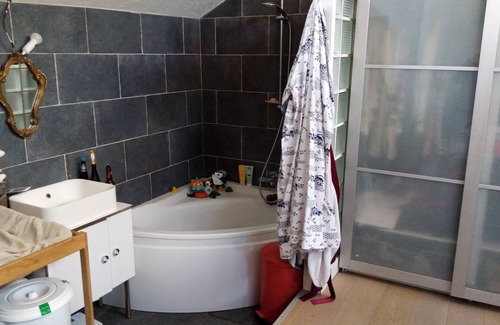 Villeneuve-la-Garenne Boat Rental | Bedroom with bathroom and WC in 120 square mettre apartment near the Seine