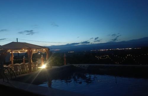 Lliria House | Bedroom with private bathroom and Two-Bedroom Family Suite in quiet forest country house 80m2 large swimming pool music town Lliria The garden and swimmingpool and garden are shared