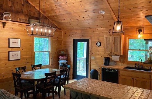 Morganton Cabin | Bee On A Leaf Lodge - Modern ★ Spacious 3 BR near Blue Ridge ★ HotTub