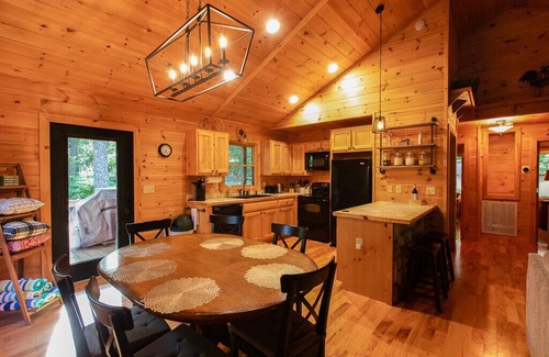 Morganton Cabin | Bee On A Leaf Lodge - Modern ★ Spacious 3 BR near Blue Ridge ★ HotTub