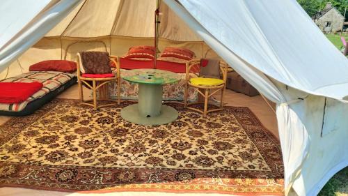 Saint-Michel-de-Montjoie Other | Bell tent one of three to rent fully equipped private equipped kitchen tents too