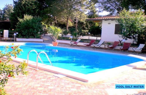 Partinico Villa | BELLA HOME, m.12x6 salt water POOL NATURAL CHLORE (NO CHEMICALS). Sandy beaches.