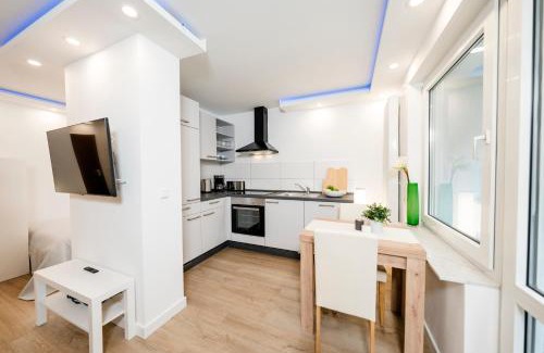 Pforzheim Apartment | BellaBene modernes Studio Apartment in zentraler Lage mit Terrasse, Parkplatz, SmartTV