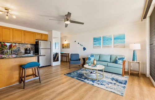 Kihei Condo | Best Ocean Views at Kihei Kai Nani #206nSteps to the beach 1 Bdrm/1 Bath