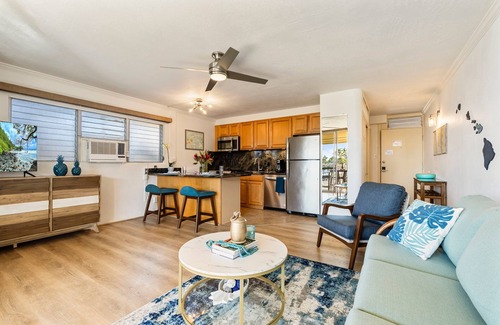 Kihei Condo | Best Ocean Views at Kihei Kai Nani #206nSteps to the beach 1 Bdrm/1 Bath