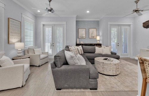 West Panama City Beach House | Best Prominence Location, Professionally Decorated, Golf Cart Included
