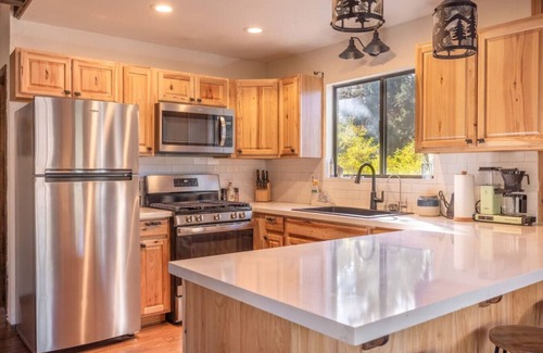 Whispering Forest Apartment | Big Blue|Rustic Modern, Jacuzzi, Centrally located