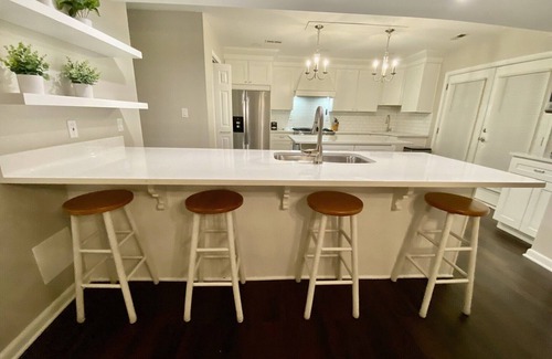 Croatan Beach House | Big Kitchen, Two Masters, Hot Tub, Short Walk from Croatan Beach