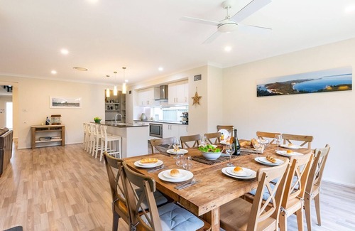Nelson Bay House | Big Wave At Shoal Bay, 8 Achilles St - large home with ducted air con, Wi-Fi and Linen