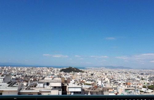 Vyronas Apartment | BirdsEye View, Acropolis from above, Top 7th floor