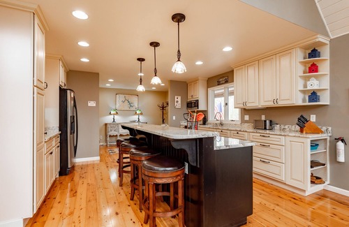 Blakeslee House | Blended: Lake Access, Hot Tub, Dock, Fireplace!