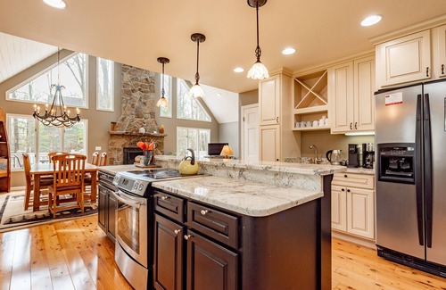 Blakeslee House | Blended: Lake Access, Hot Tub, Dock, Fireplace!
