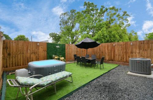 South Central Houston House | Blissful Getaway Home with Hot Tub & Backyard Near Downtown