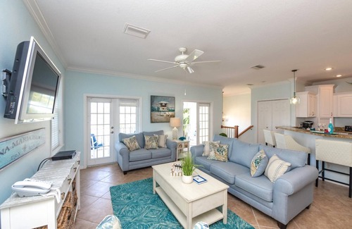 Holmes Beach House | Blue Haven Beach House - 3BR Coastal Retreat w/Heated Pool, Gulf Views & Steps to the Beach