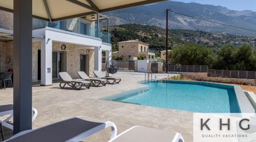 Mousata Villa | Blue pearl Villa with Private Pool in Afrato Village! Infinite sea views!