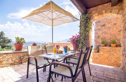 Samonas House | Blue villa Mantzourana - 1 bedroom-2 balconies -Sea and mountain view