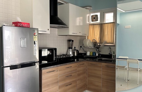 Siolim Apartment | BlueCouch- 1BHK w/pool & Sunset View Nr Vagator