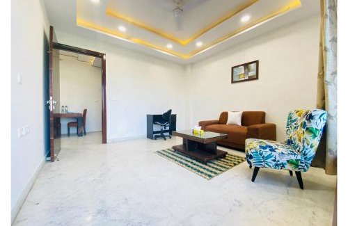 New Delhi Apartment | BluO 1BHK City Centre - Balcony, Lift, Terrace