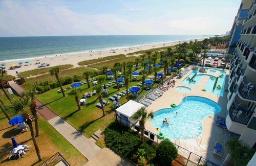 Myrtle Beach Condo | Boardwalk Beach Resort 634, Lovely 1 BR Ocean Front Condo with Indoor Outdoor Pools, Hot tubs, Lazy River and Kiddie Pool