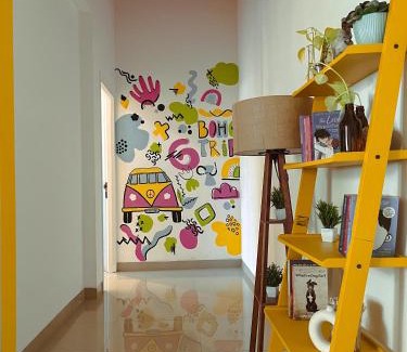 Siolim Apartment | Boho chic coastal getaway with charming attic